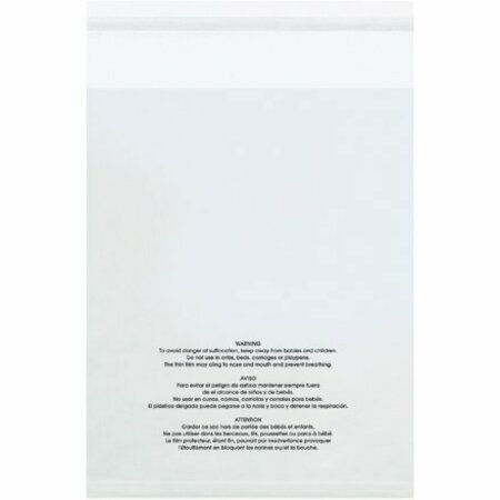 BSC PREFERRED 10 x 12'' - 1.5 Mil Resealable Suffocation Warning Poly Bags, 100PK PMR101215100